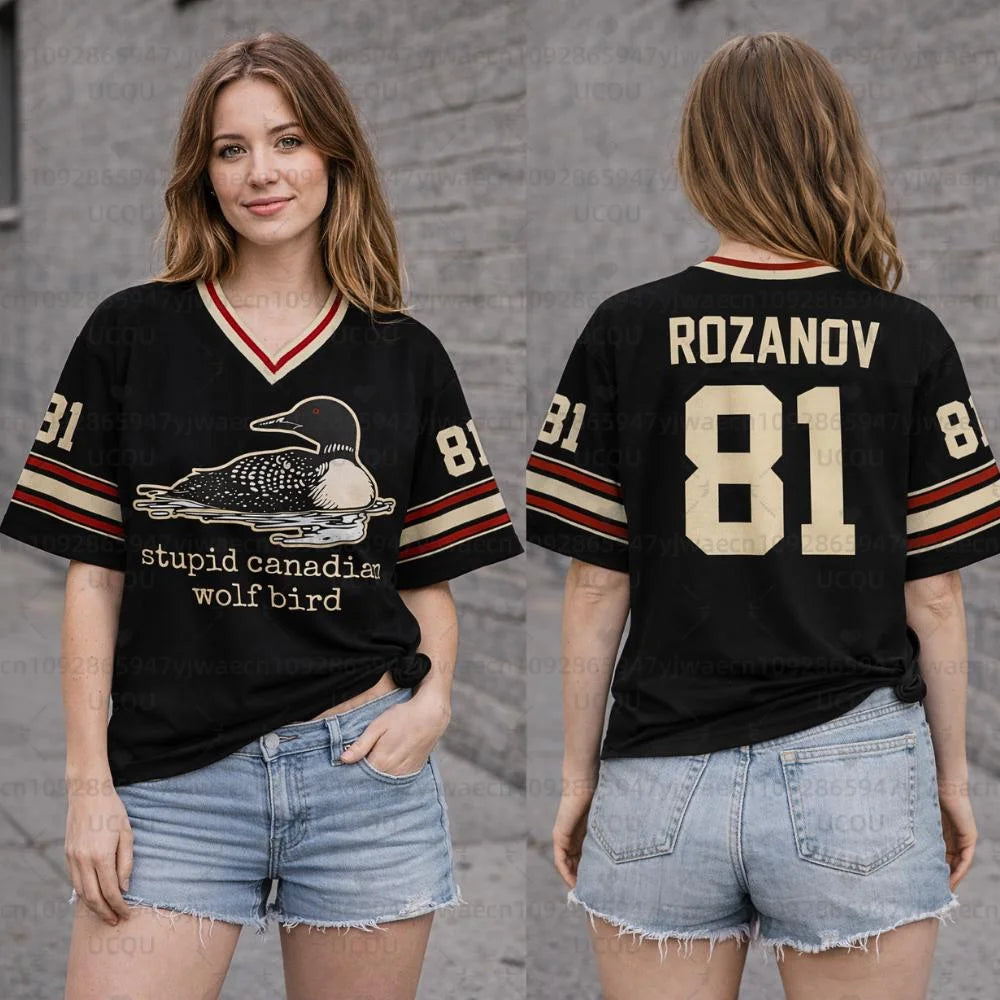 Nova Camiseta Unissex de Hóquei Aquecida de Manga Curta Rozanov HOLLANDER para Homens e Mulheres
