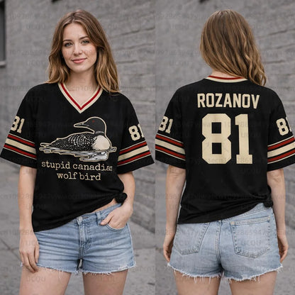 Nova Camiseta Unissex de Hóquei Aquecida de Manga Curta Rozanov HOLLANDER para Homens e Mulheres