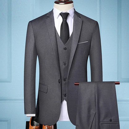 A nova loja oferece preços com desconto casual formal negócios masculino moda cavalheiro cor sólida terno cabido para todas as estações