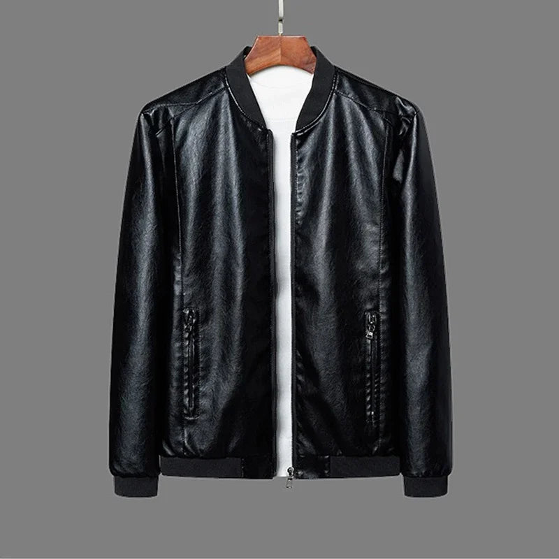 Jaqueta masculina de couro pu plus size, casaco casual para motocicleta 5xl 6xl 7xl 8xl plus
