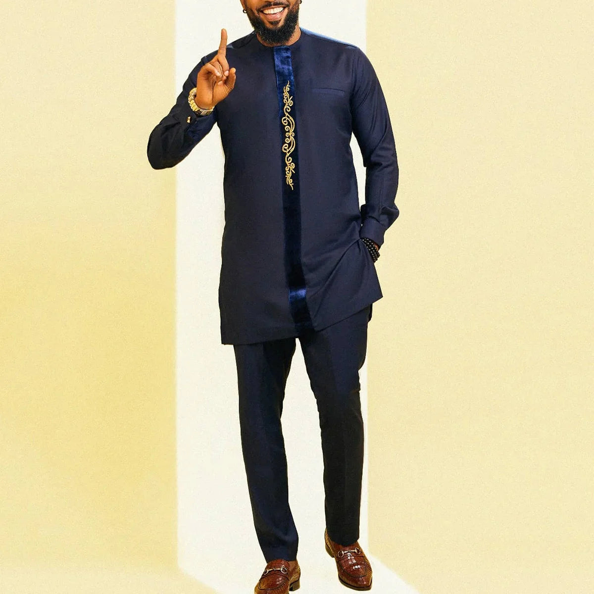 Novo Terno Masculino 2025, Bolso Branco, Conjunto de 2 Peças, Terno Casual de Luxo para Casamento, Estilo Tradicional Africano de Minorias Étnicas