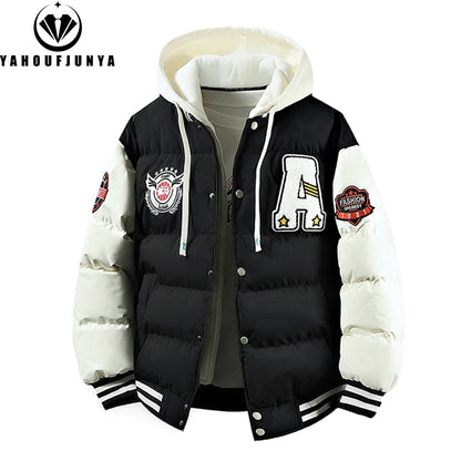 Jaqueta masculina de inverno, corta-vento, quente, para viagens e atividades ao ar livre. Jaqueta masculina casual com capuz, estilo esportivo e folgada, ideal para o outono.