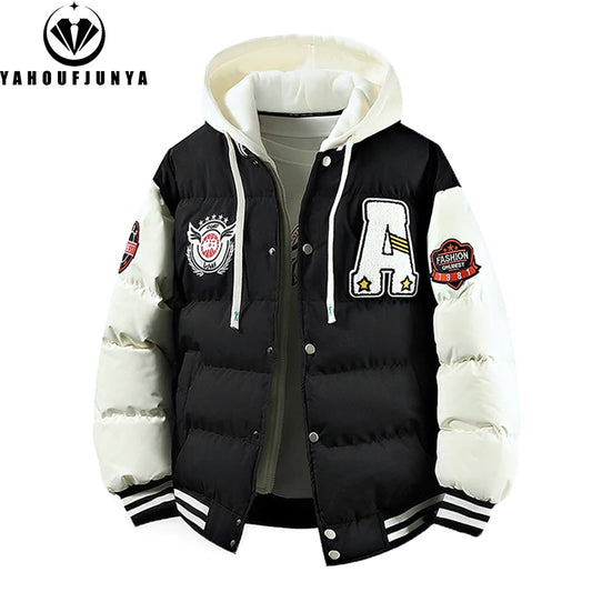 Jaqueta masculina de inverno, corta-vento, quente, para viagens e atividades ao ar livre. Jaqueta masculina casual com capuz, estilo esportivo e folgada, ideal para o outono.
