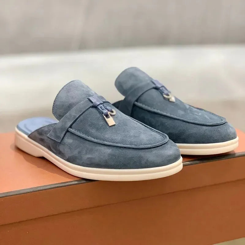 Mules Unissex de Dedo Fechado, Sapatos Casuais Leves e Confortáveis, Novidade, Tamanhos Grandes 40-43