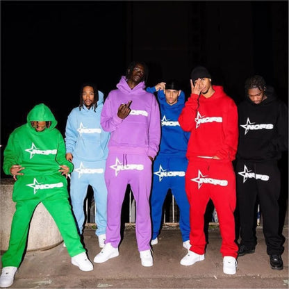 Moletom masculino Y2K Harajuku Hip Hop com estampa gráfica de letras, estilo folgado, modelo punk rock gótico 2024, com blusas, calças e streetwear.