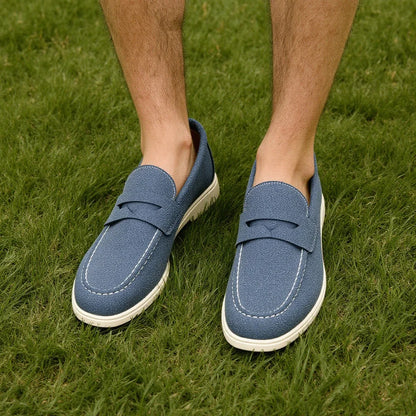 Mocassins Masculinos Respiráveis Moda de Verão Confortáveis