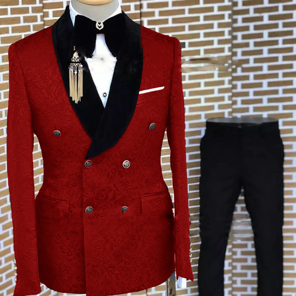 Terno floral formal masculino, smoking elegante, blazer bonito, jaqueta cinza, calça, festa de casamento, noivo, conjunto de 2 peças
