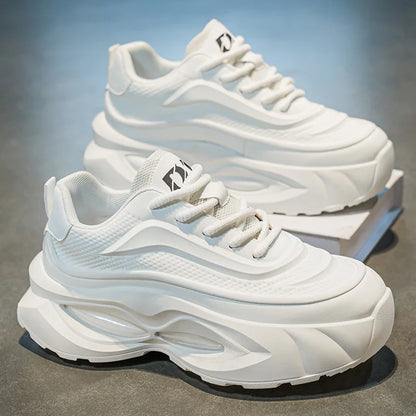 Summer New Men's height-increase Anti-Slip Daddy Shoes for Youth Sneakers Casual Running Shoes thick soled male Sport footwear