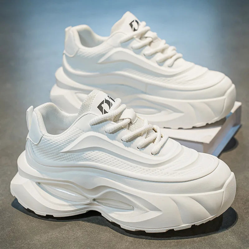 Summer New Men's height-increase Anti-Slip Daddy Shoes for Youth Sneakers Casual Running Shoes thick soled male Sport footwear