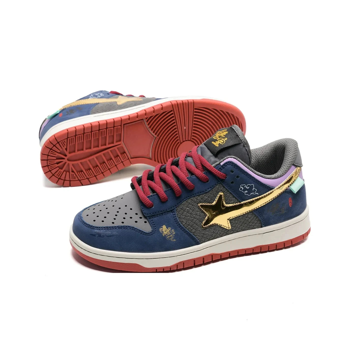 Women Sneakers Man Retro Y2K Star Punk Streetwear Shoes Fashion Skateboard Shoes Couples Soprt Casual Shoes Unisex Tennis