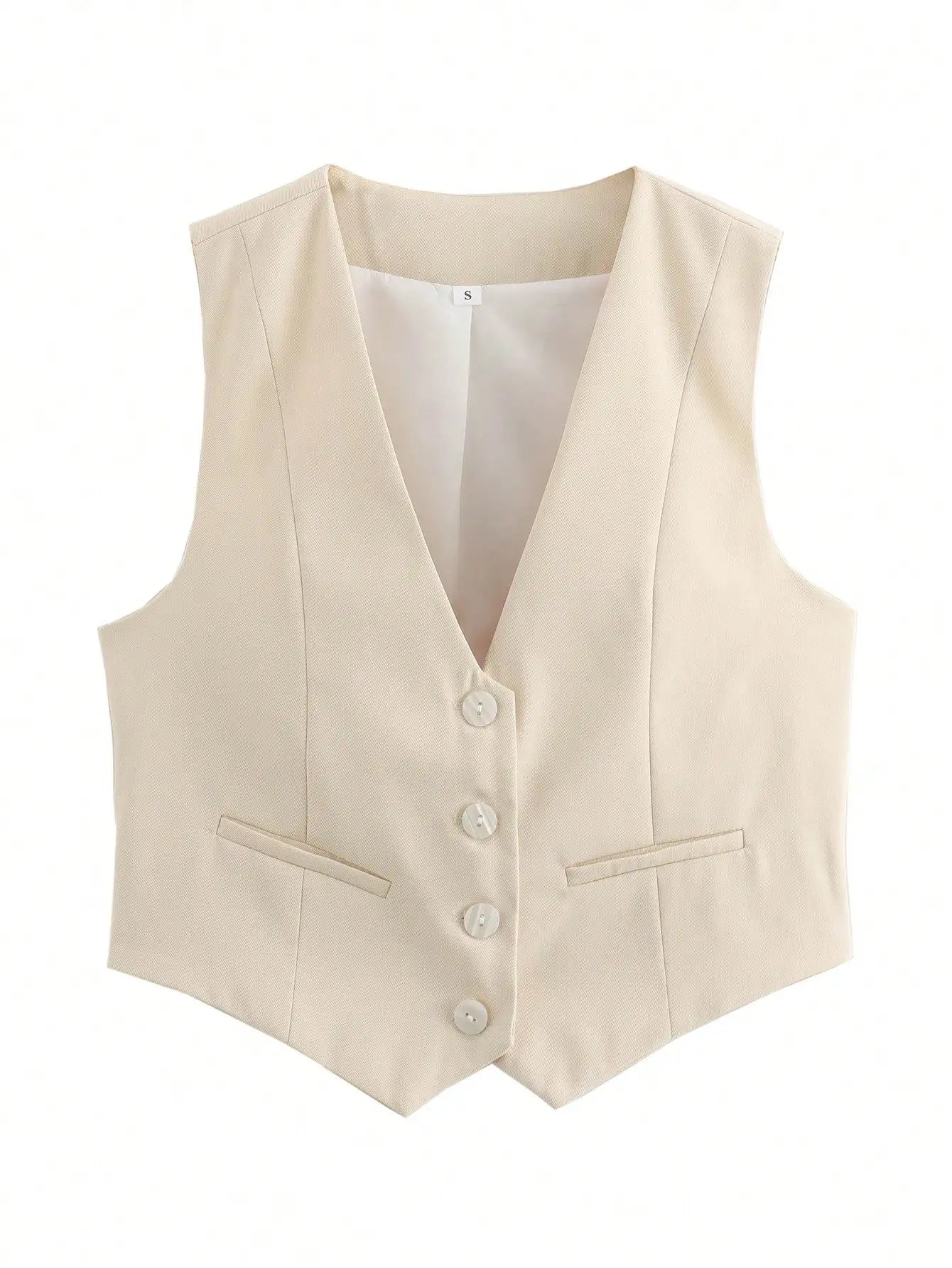 HH Moda Feminina Terno Sólido Colete Sem Mangas Colete Recortado Tops Coletes Primavera Verão Casual Senhora de Escritório Chic Tops