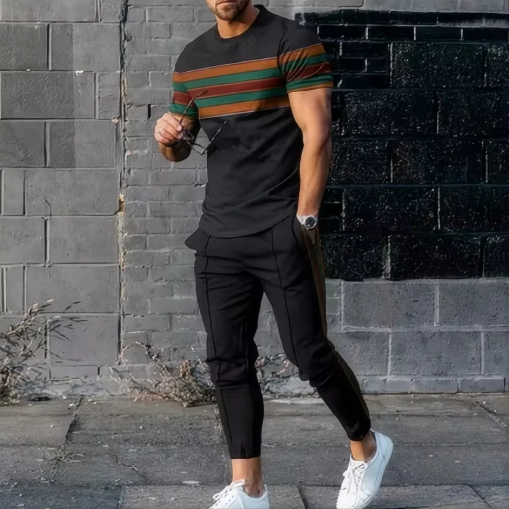 Novo terno esportivo de basquete masculino conjunto de jogging 3d impresso Qeen verão venda quente retro casual manga curta camiseta + calças 2 peças