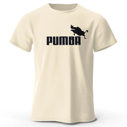 Camiseta masculina casual oversized com estampa divertida do Pumba, 100% algodão, tamanho grande, ideal para o verão.