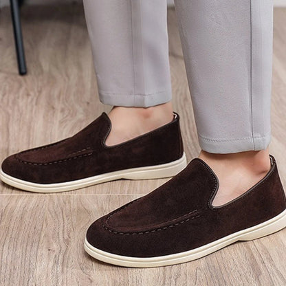 Spring  Autumn Male Sneakers for Lazy People Lightweight  Casual Men's Single Shoes Plus Size Men's Business Leather Shoes