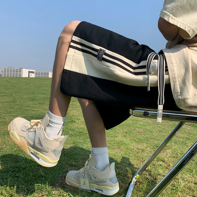 Casual Gym Shorts for Men Summer Joggers Soft Breathable Teens American Fashion Streetwear All-match Basketball Шорты Мужские