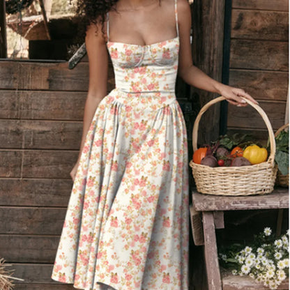 Elegante vestido plissado sem encosto sem mangas feminino, vestido Midi monocromático, vestido feminino de festa à noite, sexy, verão, 2024