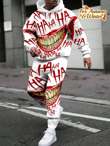 2025 Haha joker 3D Print Sweatshirt Hoodies Y2K Fashion Men's Clothing Tracksuit two-piece Set Sweatshirt Suit 2 Pac Set