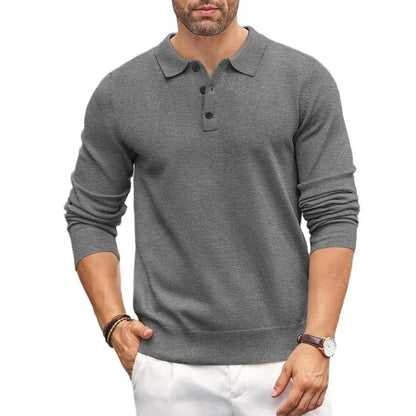 Animal jogo masculino botão polo camisas magro mock neck camisa de malha polo suéteres vestido casual jumper inverno pulôver térmico camisola