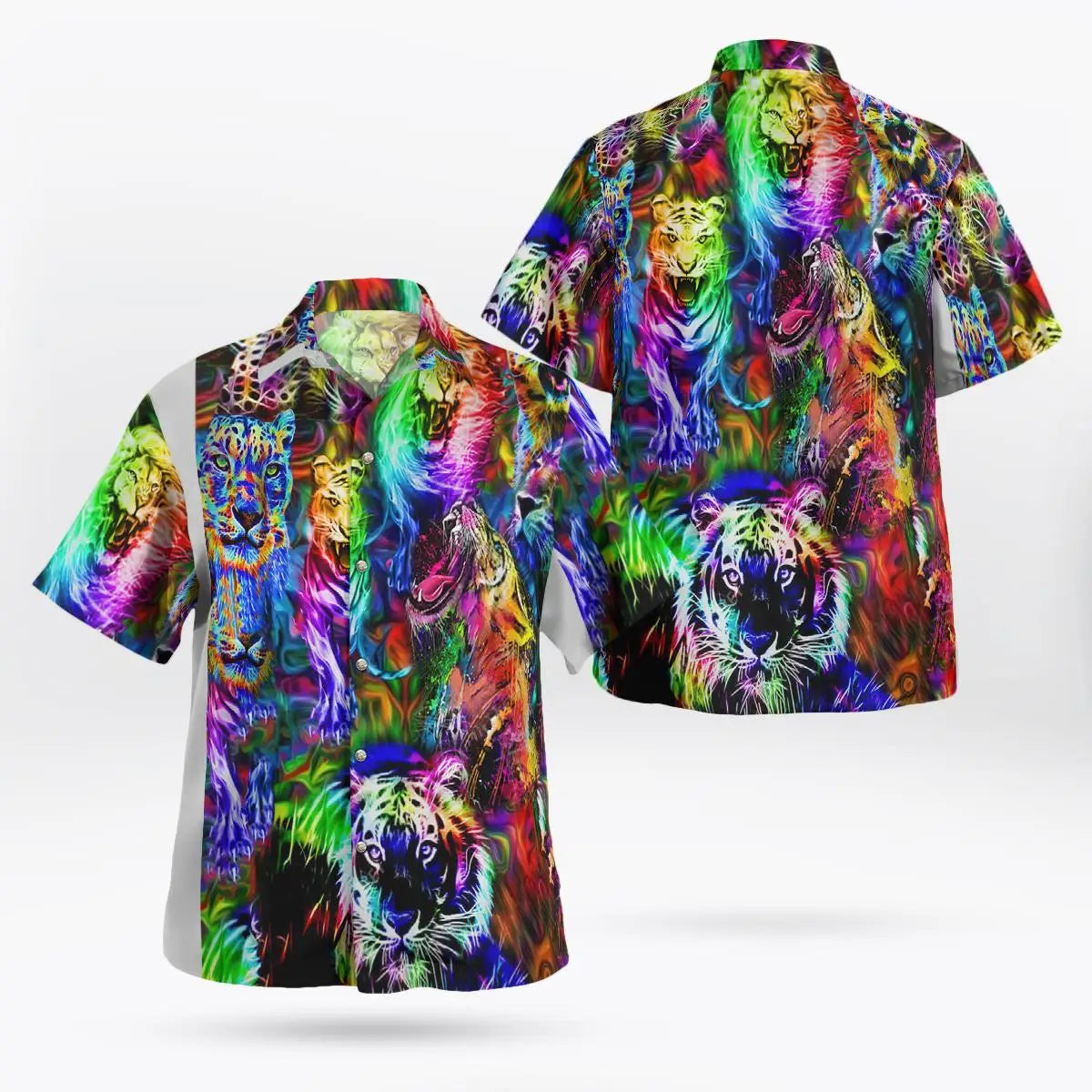 Oversized Streetwear 3D Anime Green Short Sleeve Hawaiian Shirt Men's Beach Summer 5XL Social Homme-863