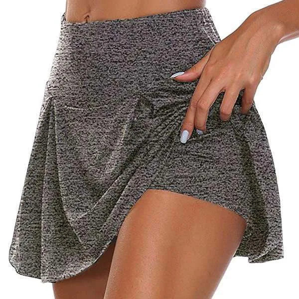 S-5XL 13 cores mulheres soltas falsas duas peças saias verão feminino cintura alta cor sólida segurança dança esporte saias curtas