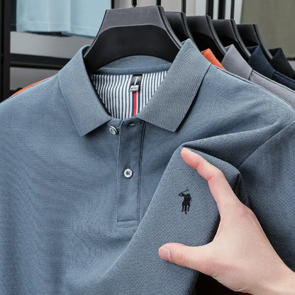 Camiseta Polo de Luxo para Outono e Inverno da Marca Paul, Bordada, Confortável e de Alta Qualidade para Homens, Vendas Quentes