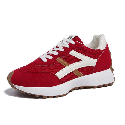 Novos Tênis Femininos 2026: Tênis Esportivo Casual de Primavera com Cadarço, Plataforma de Luxo e Antiderrapante para Corrida - Zapatos de Mujer
