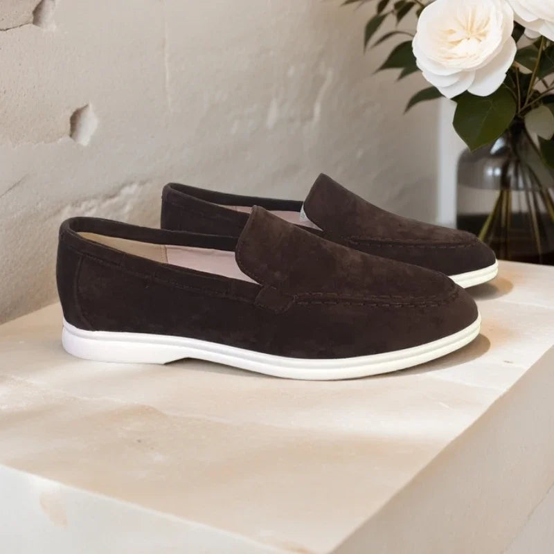 Male Classic Brand Suede Leather Loafers Men Casual Shoes Luxury Mens Breathable Slip on Driving Shoes Moccasins