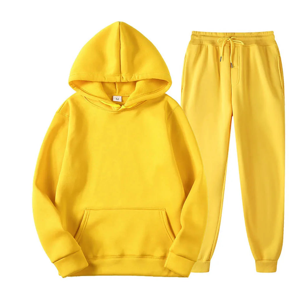 Agasalho masculino com capuz e calças jogger de alta qualidade masculino diário casual esportes moletom com capuz jogging terno