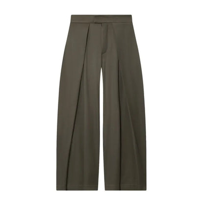 Mulheres meados de cintura calças conjunto de duas peças casual fluindo com cinto jaqueta frente plissado calças 2 peça conjunto feminino outfit
