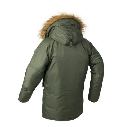 Exército coreano grosso parka inverno capuz de pele quente tático bombardeiro n3b puffer masculino longo à prova vento parkas casaco militar roupas masculinas