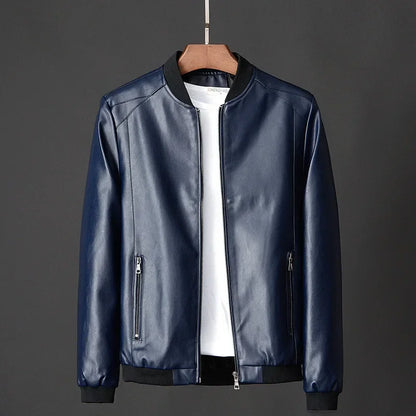 2024 outono novo preto moto biker casacos de couro do plutônio dos homens gola jaquetas de couro casual ajuste estilo punk jaquetas para homem 8xl