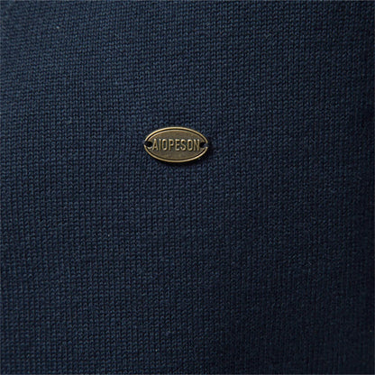 Aiopeson 2024 novo outono algodão cardigan camisola masculina casual único breasted cor sólida de alta qualidade camisola de algodão masculino