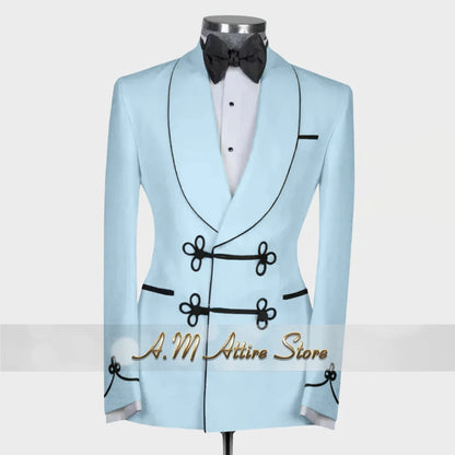 Ternos extravagantes masculinos, conjunto de 2 peças, xale, lapal, botão floral, jaqueta, calças, ajuste fino para casamento, coquetel, bola, jantar, vestido de festa, presentes