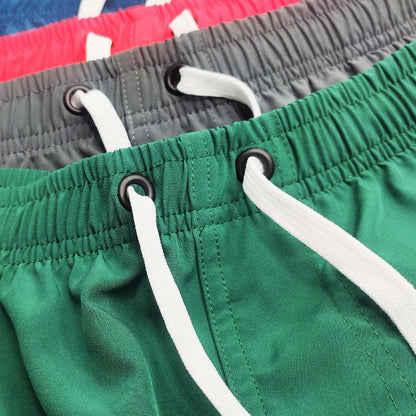 Calções de banho masculinos para praia, calções de banho para ginástica e corrida, calções de banho para homem.