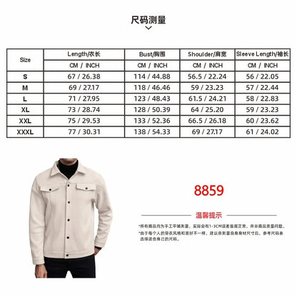 2026 Autumn/Winter European Style Button-Up Woolen Jacket for Men Casual, Sporty, Business Wear European Size