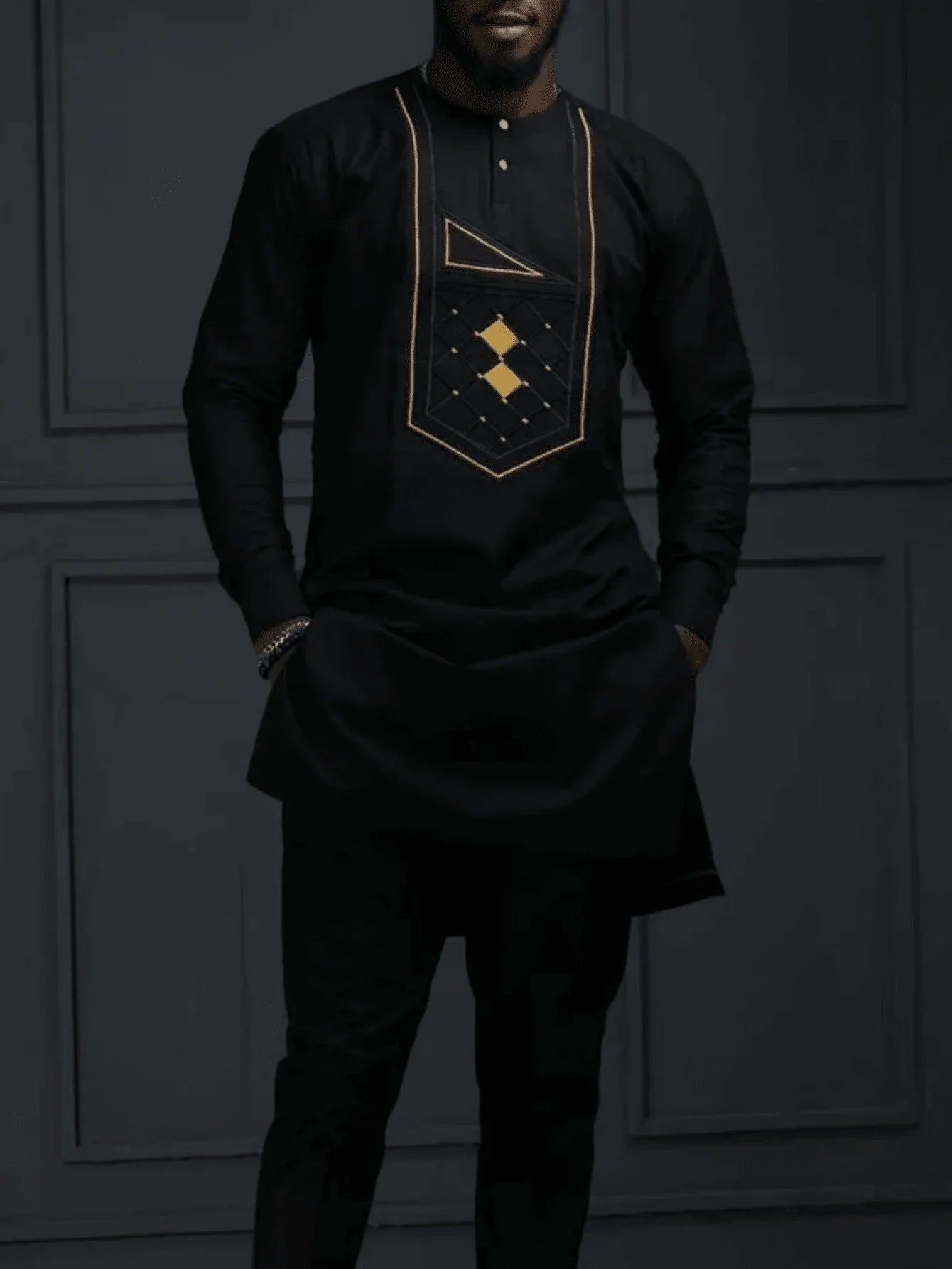 Novo Terno Masculino 2025, Bolso Branco, Conjunto de 2 Peças, Terno Casual de Luxo para Casamento, Estilo Tradicional Africano de Minorias Étnicas