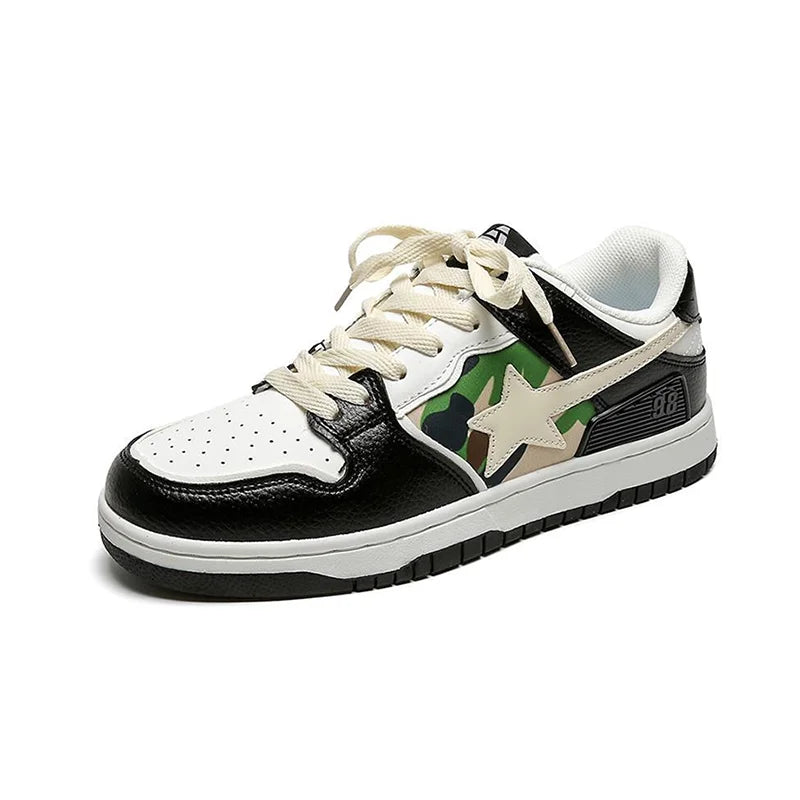 Women Shoes for Men Tennis Retro Star Y2K Punk Skateboard Shoes Fashion Male Sneakers Couple Outdoor Gym Casual Sports Shoes