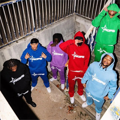 Moletom masculino Y2K Harajuku Hip Hop com estampa gráfica de letras, estilo folgado, modelo punk rock gótico 2024, com blusas, calças e streetwear.