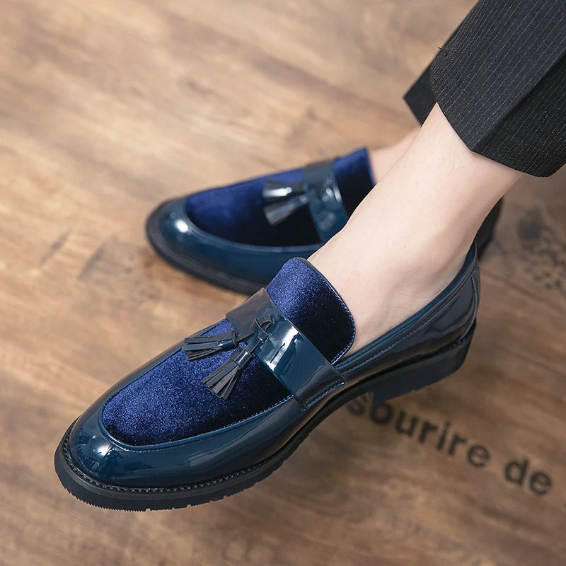 Moda nova masculina apontou borla feijão sapato primavera casual couro genuíno camurça mocassins sapatos masculinos tendências macias sapatos de boate