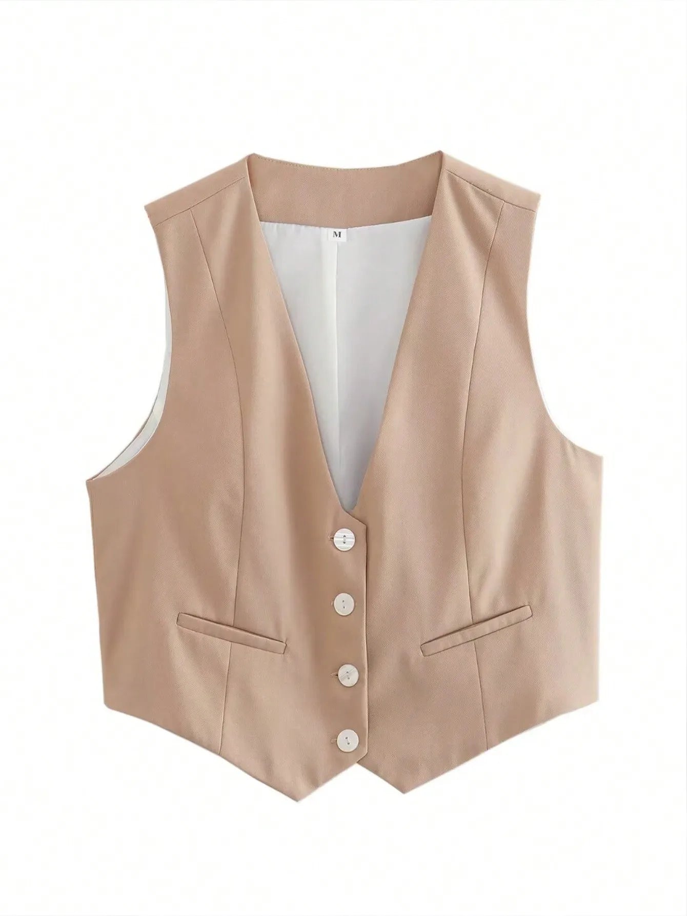 HH Moda Feminina Terno Sólido Colete Sem Mangas Colete Recortado Tops Coletes Primavera Verão Casual Senhora de Escritório Chic Tops