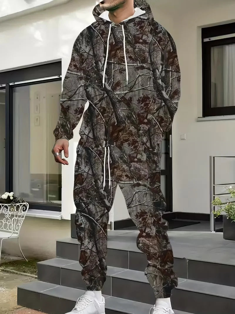 Camouflage Hunting Animal Hoodie Pants Suit 3D Print Men Women High Quality Jogging Tracksuit Outfits Men's Clothing 2Piece Sets