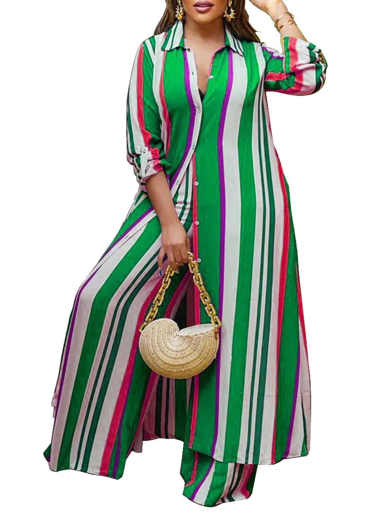 2023 outono primavera africano feminino manga longa com decote em v poliéster 2 peça superior calça longa conjuntos de correspondência XL-5XL roupas africanas femininas