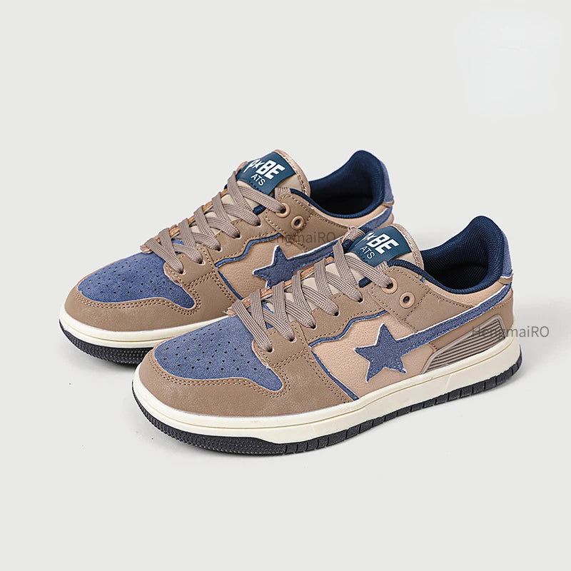 Women Shoes for Men Tennis Retro Star Y2K Punk Skateboard Shoes Fashion Male Sneakers Couple Outdoor Gym Casual Sports Shoes