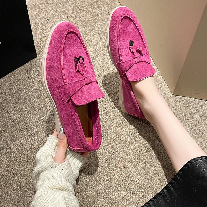 2025 primavera e outono novo tamanho grande sola macia sapatos femininos estilo britânico moda sapatos planos confortáveis sapatos casuais