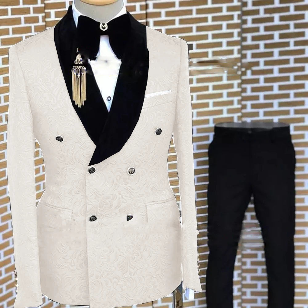 Terno floral formal masculino, smoking elegante, blazer bonito, jaqueta cinza, calça, festa de casamento, noivo, conjunto de 2 peças