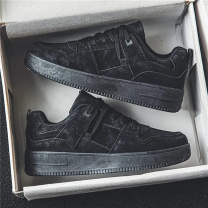Tênis Casuais Masculinos de Luxo Premium Pretos Air Force Confortáveis e Respiráveis para Dirigir e Caminhar ao Ar Livre