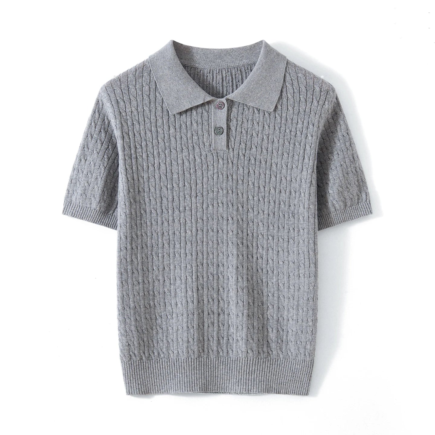 Camiseta Feminina de Algodão WinvyNee, Manga Curta, Azul Sólido, Ajuste Slim, Estilo Y2K, Gola Polo, Casual, Básica ZA1523009