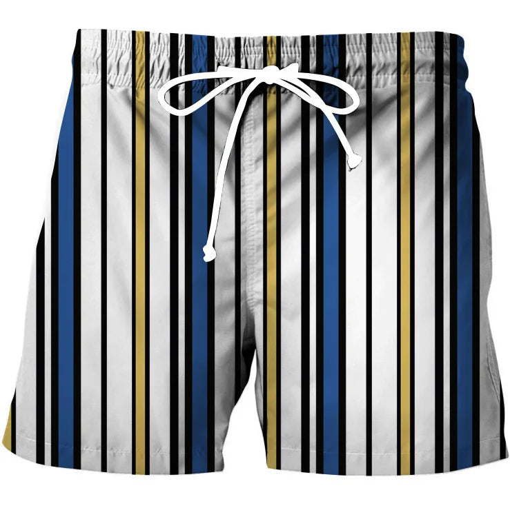 Calção de Banho Havaiano de Secagem Rápida Masculina, Shorts Esportivos para Férias, Estampado 3D Coqueiro, Solto, Moda Verão, 6XL