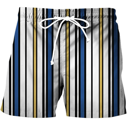 Calção de Banho Havaiano de Secagem Rápida Masculina, Shorts Esportivos para Férias, Estampado 3D Coqueiro, Solto, Moda Verão, 6XL