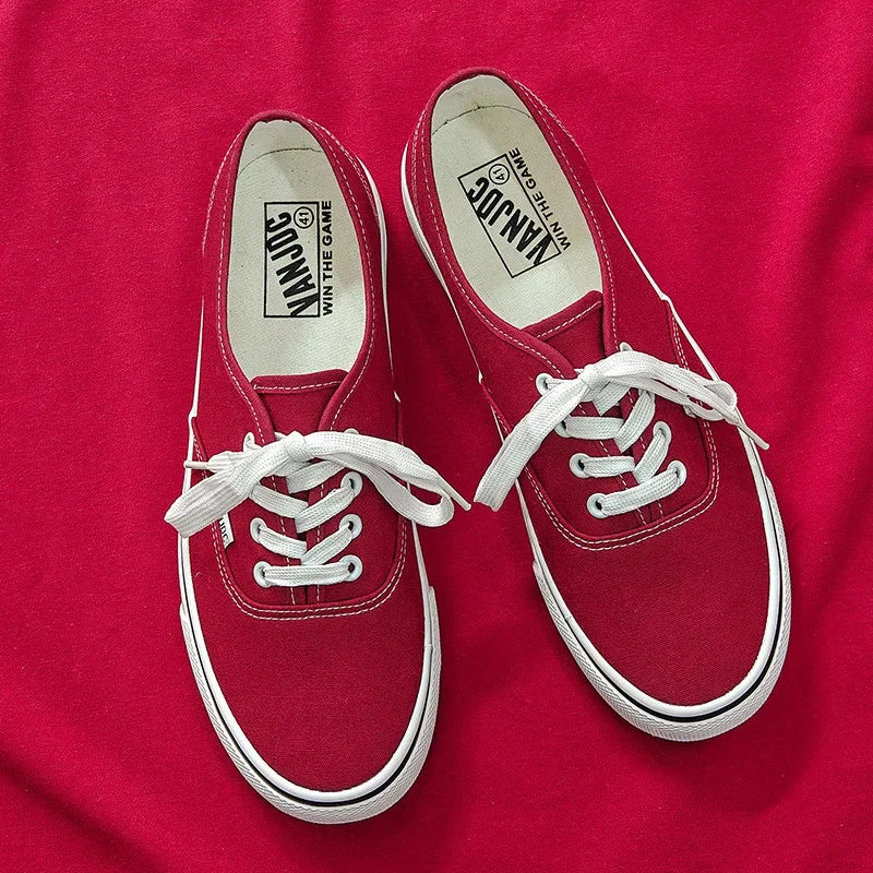 Primavera novos sapatos de lona clássicos masculinos respirável casual versátil estilo hong kong versão coreana pequenos sapatos de placa de público